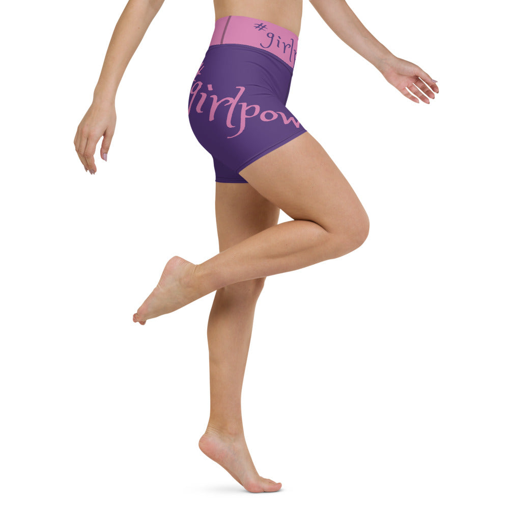 Yoga Shorts. High Waist Gym Shorts. #girlpower Workout Shorts. WickedYo.